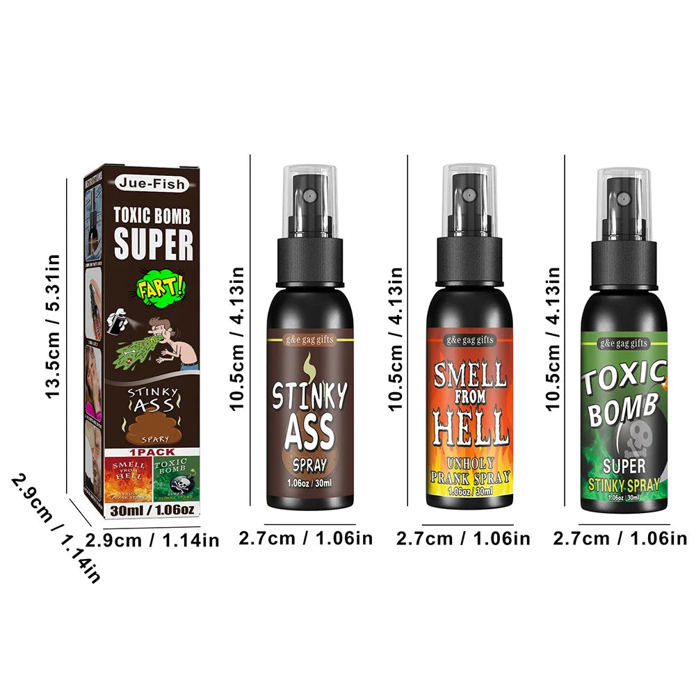 30ml Fart Spray Party Supplies Plastic Liquid Fart Gag for Adults Kids Terrible Stinky Fart Spray Non Toxic Halloween Funny Toys Zpaxo
