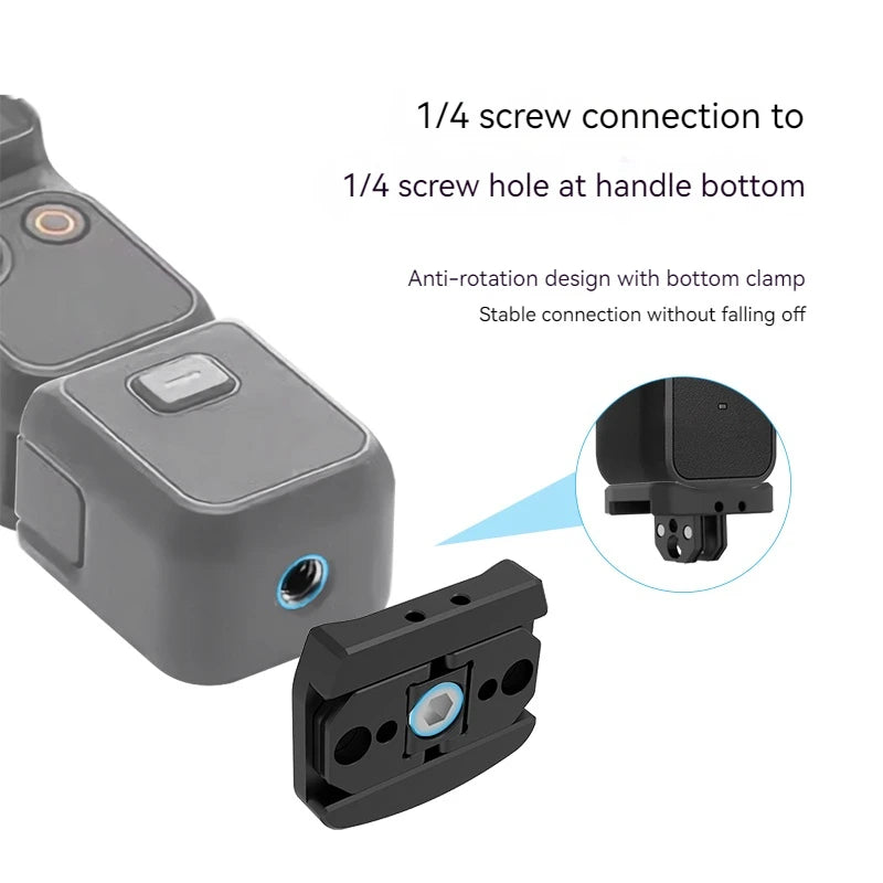 DJI Osmo Pocket 3 & 4 Quick Release Expansion Mount Adapter Camera Mount Adapter Zpaxo
