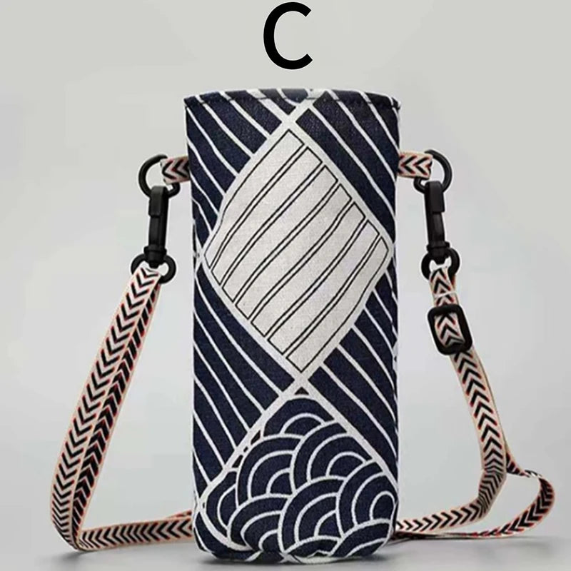 Portable Water Bottle Bag Insulated Crossbody Water Bottle Carrier Bag Holders Travel Sports Camping Zpaxo J24012025-C