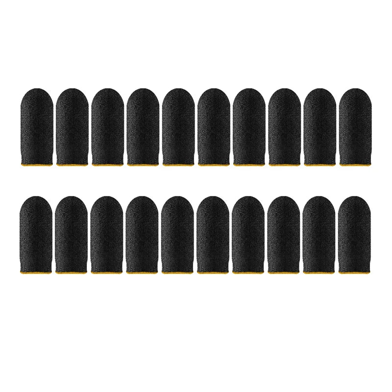 20/40pcs Mobile Game Fingertip Cover Sweatproof Anti-slip Touch Screen Finger Sleeve Breathable Gaming Fingertip Cover For Gamer Zpaxo 20PCS Yellow