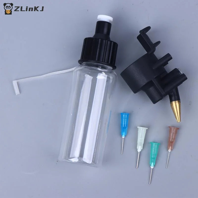 ▶No-Clean Airbrush Kit With 50ml Special Bottle & 0.2mm/0.3mm/0.5mm/0.8mm Disposable Nozzle Scale Model DIY Coloring Tools Zpaxo