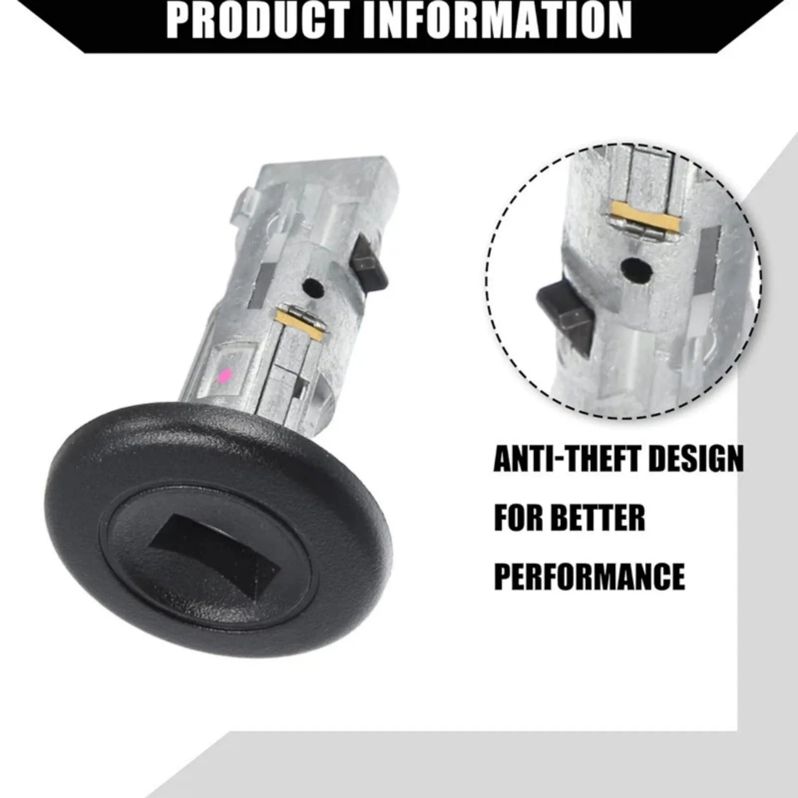Vehicle Ignition Key Switch Cylinder 2 Keys Door Locks Replacement