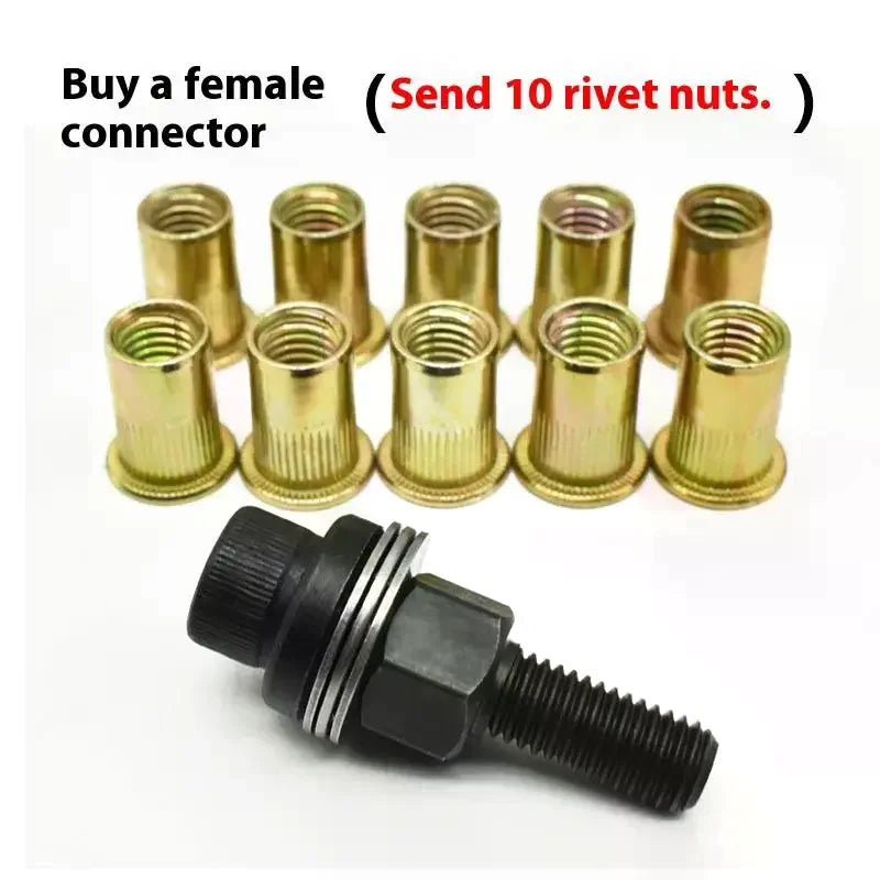 Simple Installation Hand Rivet Nut 11Pcs Manual Riveter Nut Tool Accessory For Nuts M3 M4 M5 M6 M8 M10 M12 Zpaxo