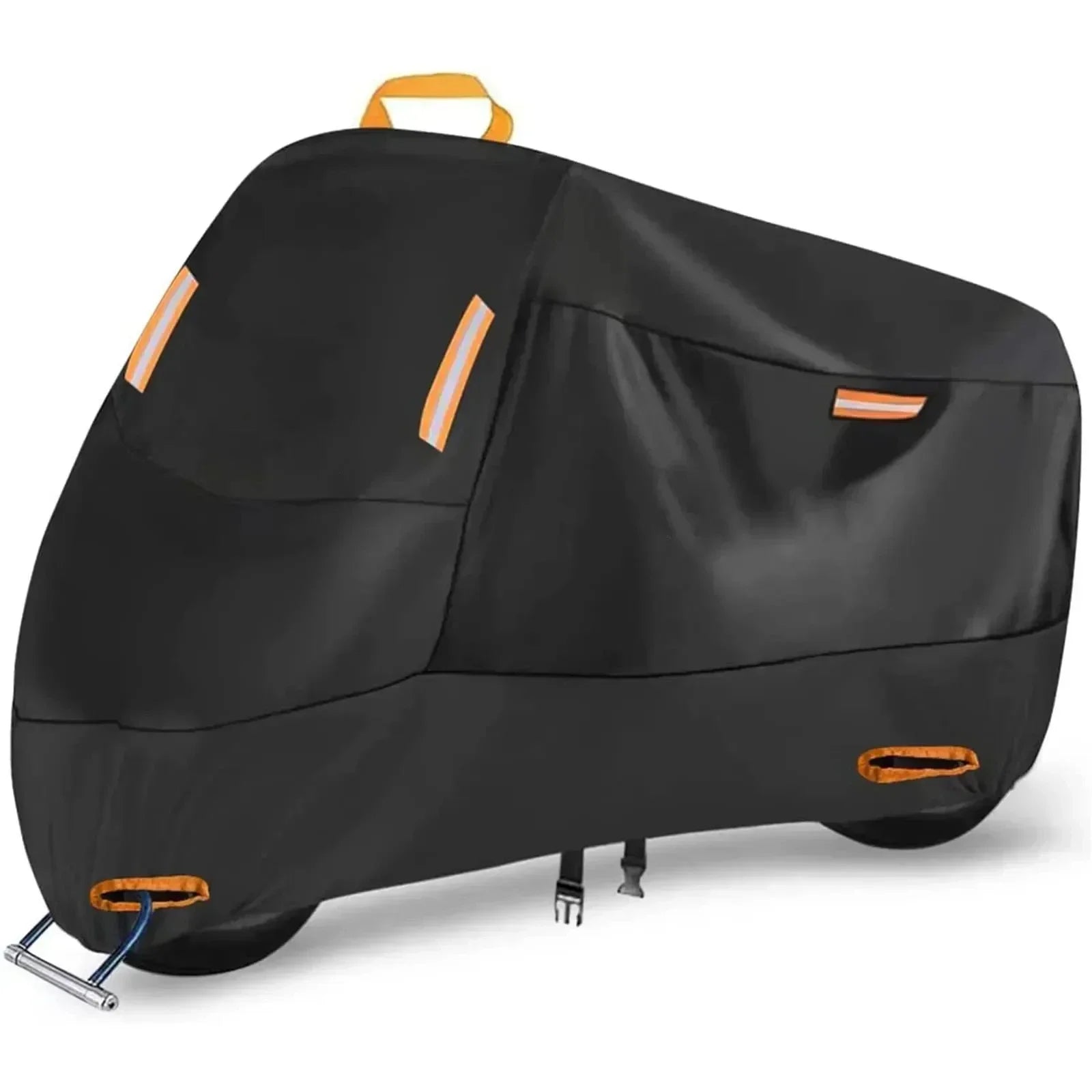 Outdoor Motorcycle Cover Waterproof Thickened Polyester Tarpaulin UV Protective Heavy Duty Scooter Cover for Motorcycles Zpaxo 2XL