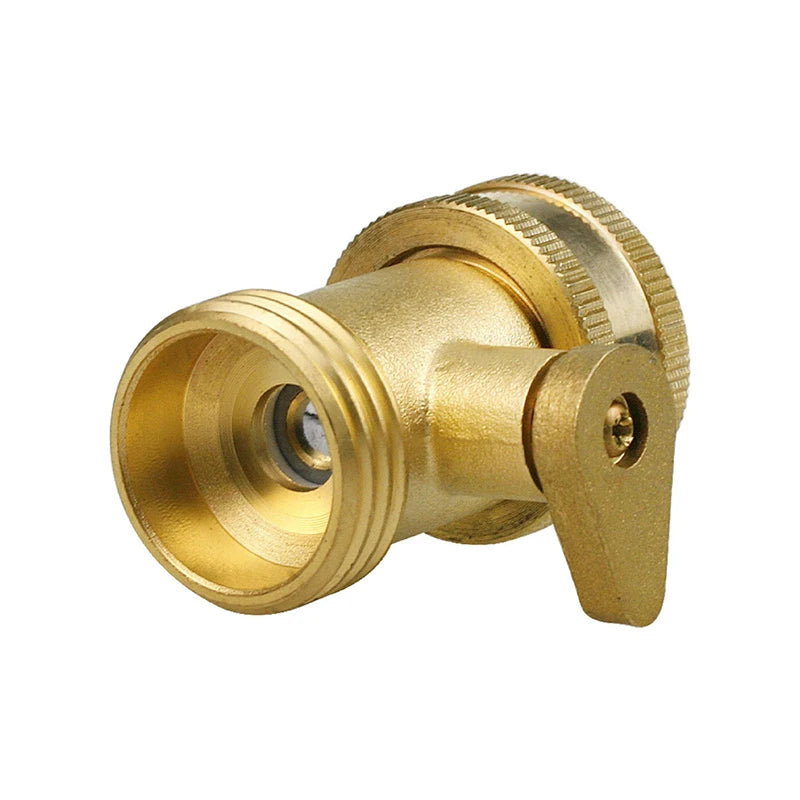 3/4 Garden Hose Shutoff Valve Brass Water Hose Faucet Connector For Garden Watering Coupler Joint Connect Repair Zpaxo