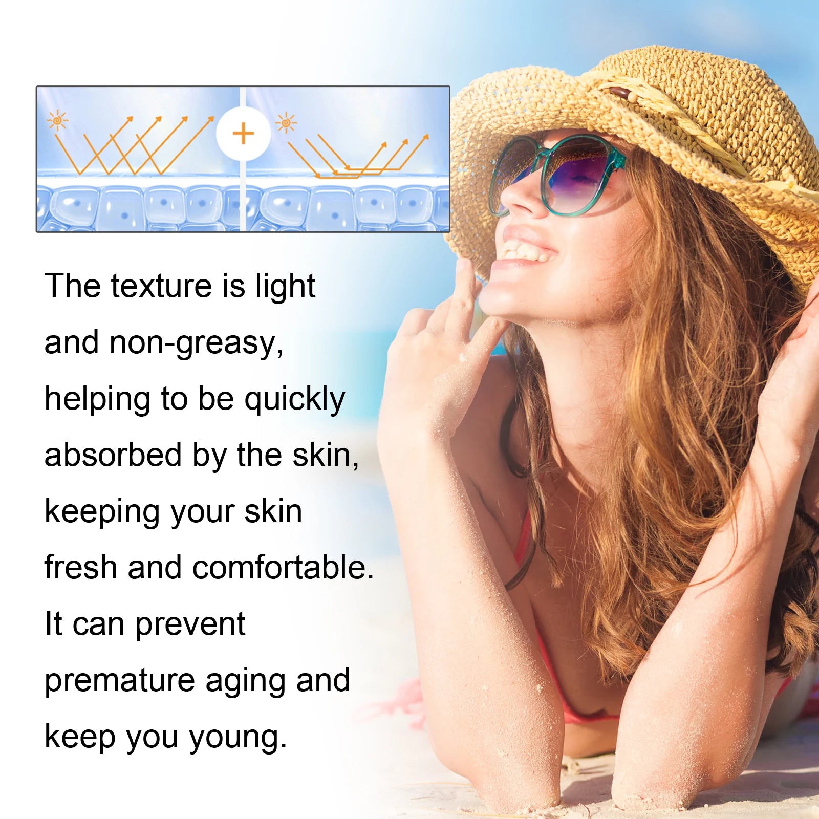 Face & Body Sunscreen Non-Greasy SPF 100+ Facial Sunblock UVA & UVB Protection Sunblocking Cream Anti Aging for Summer Beach Zpaxo