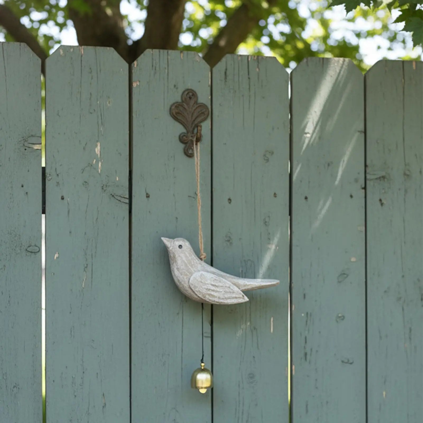 Bird Wind Chimes Wooden Hummingbird Outdoor Ornaments Bell Garden
