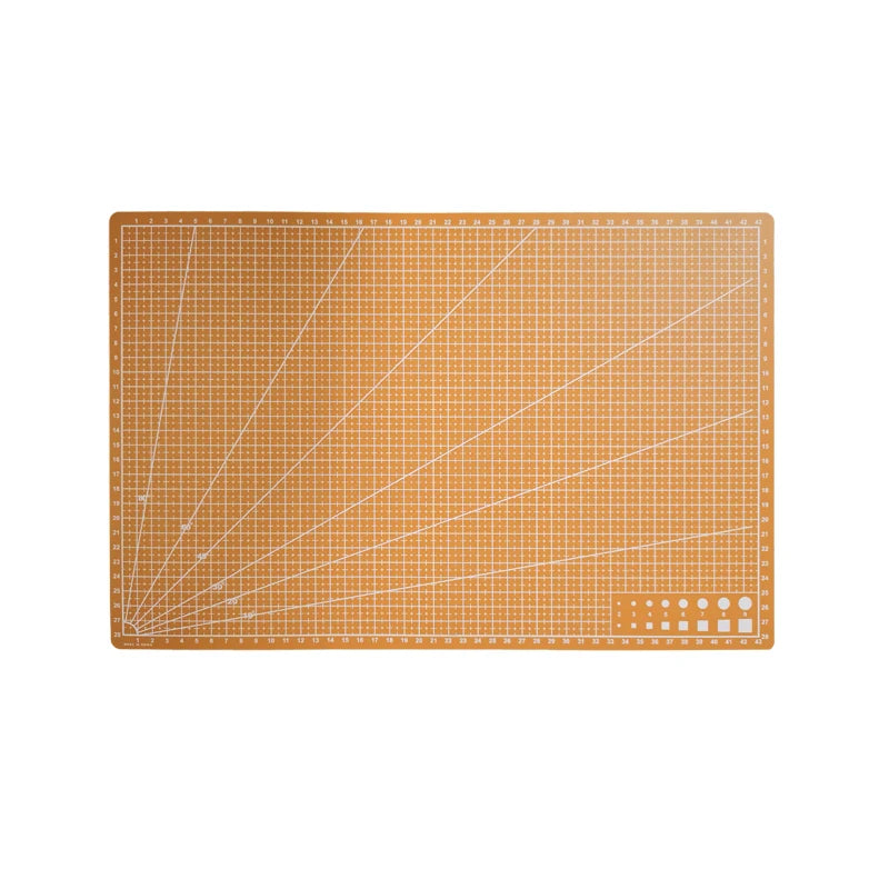 Grid Line Surface A3 Craft Cutting Pad For Sewing Patchwork Leather Anti Cutting Table Protector School Office Craft Accessories Zpaxo Orange