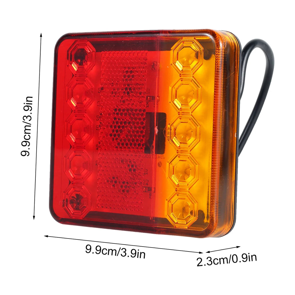 2Pcs Waterproof Car 10 LED Warning Tail Light Rear Lamps Boat Trailer 12V/24V Rear Parts for UTE Trailer Caravans Free shipping Zpaxo