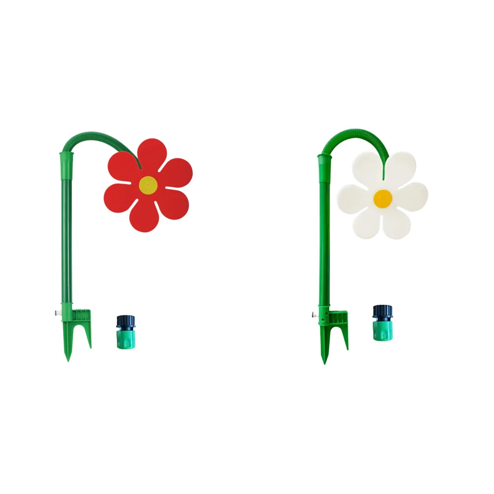 Sunflower 360 Shaking Rotating Sprinkler Garden Yard Lawn Irrigation Zpaxo Red and White