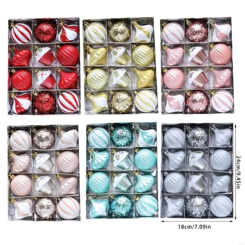 Christmas Home Decors 12 Plastic Ball Ornament Holiday Parties