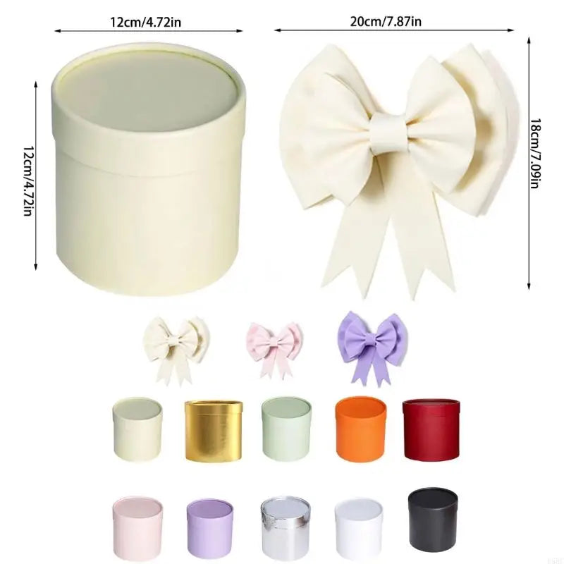 Small Paper Craft Flower Vase Elegant Bows Bouquets Wedding