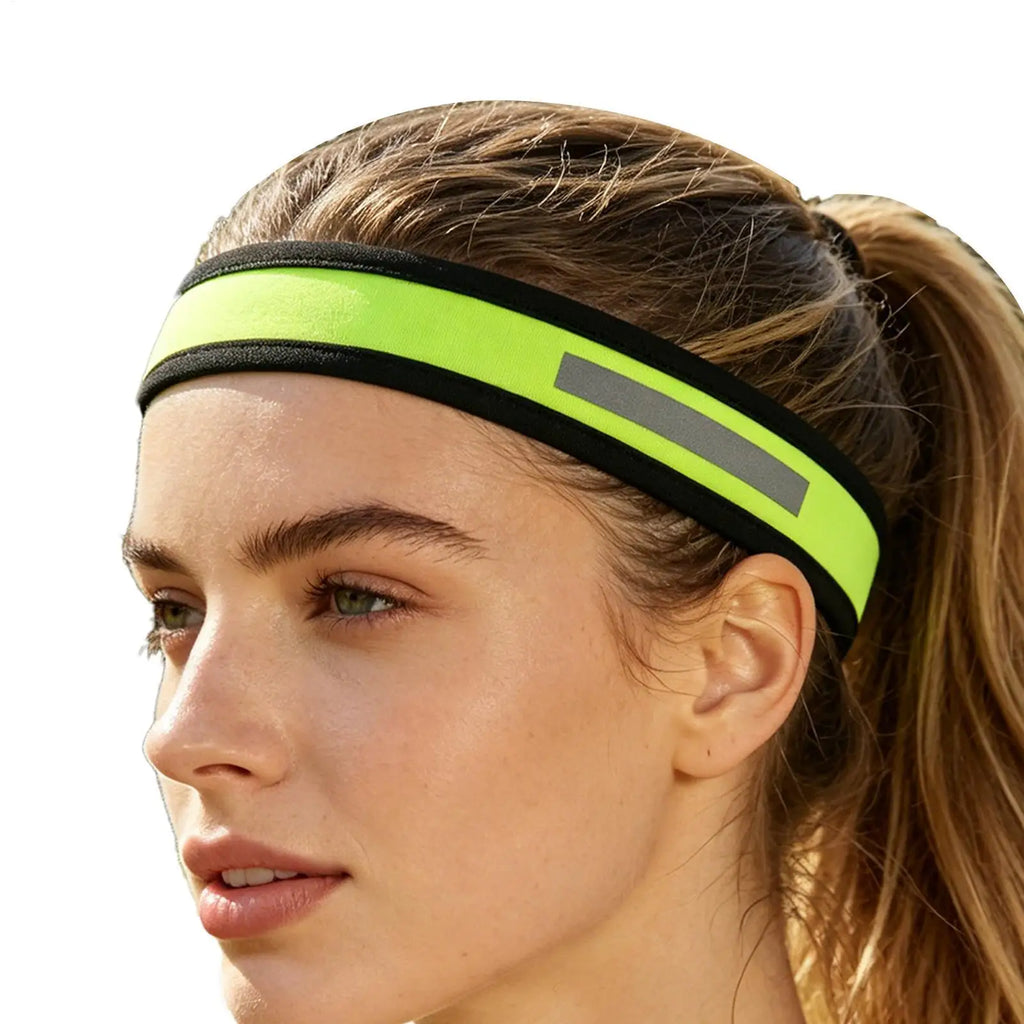 Reflective Sport Sweat Headband – Anti-Slip Elastic Sweatband Sport Sweatband Zpaxo