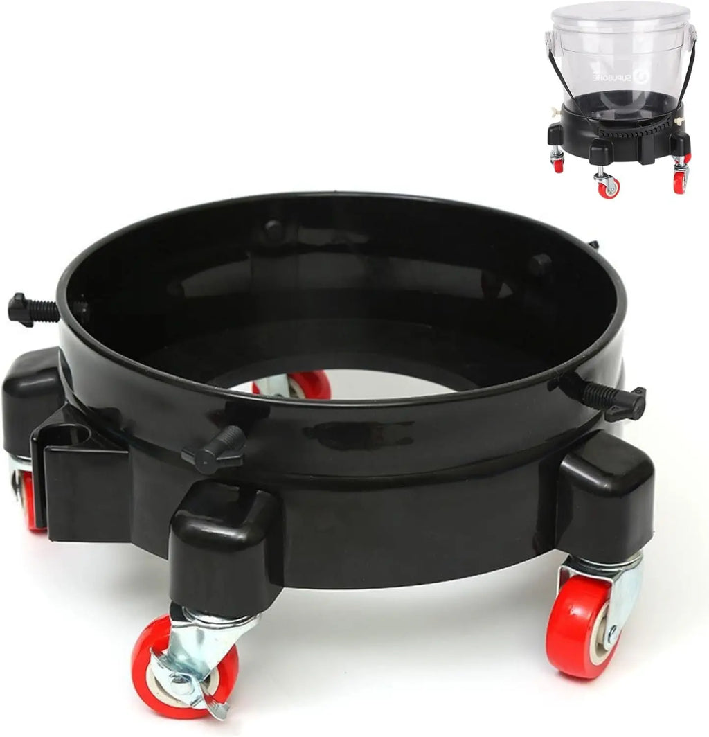 Rolling Bucket Dolly – 360° Swivel Casters & Locking Wheels
