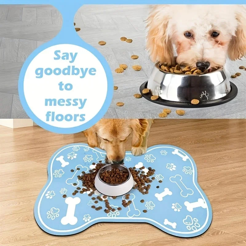 Pet Feeding Mat Non Slip Scratch Resistant Quick Drying Meal Suitable