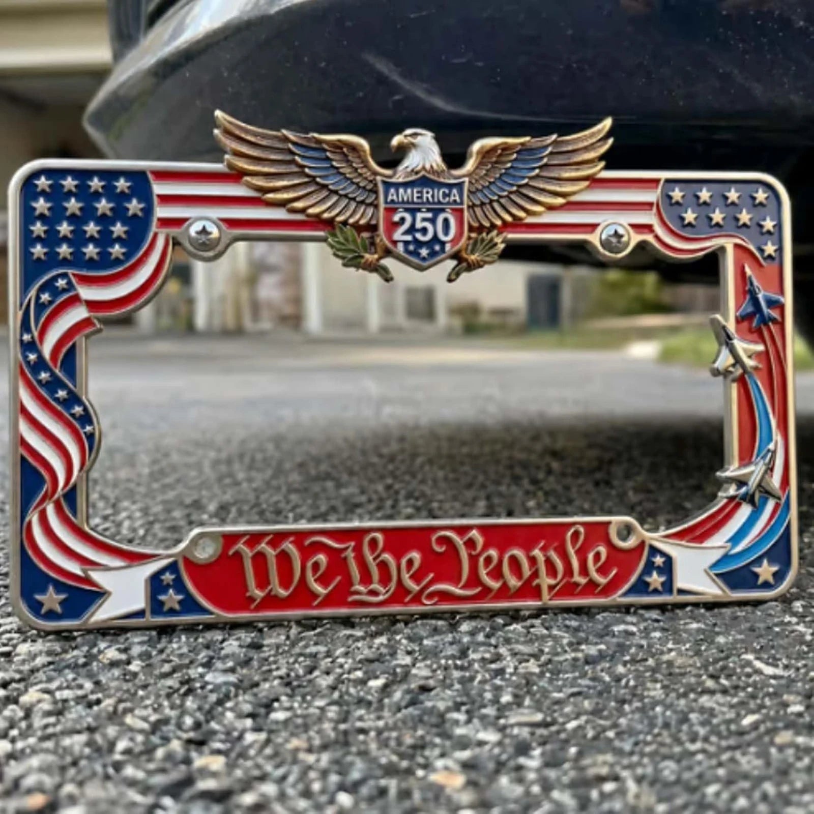 1 American Specifications License Plate Holder Selected Flags Screws