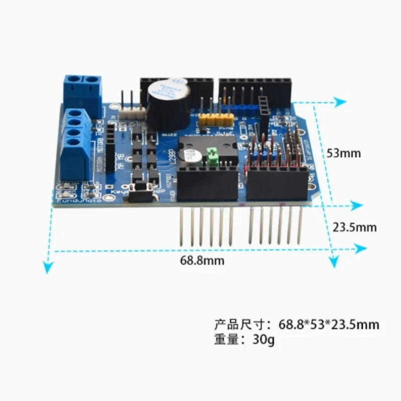 L298P Motor Shield Stepper DC Driver Module Expansion Board SUNLEPHANT Zpaxo