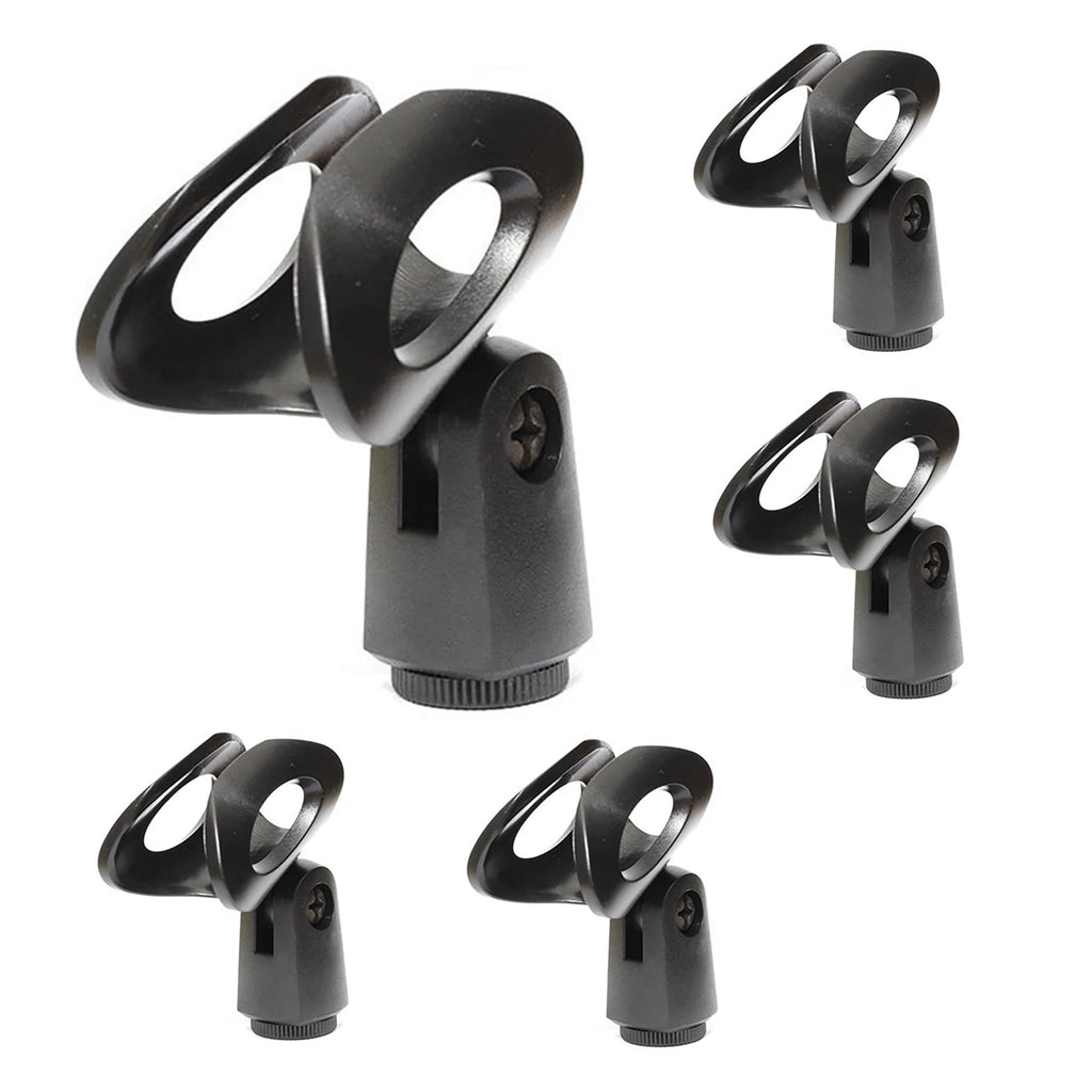 Black Universal Plastic Flexible Microphone Clip Holder Mount Mic