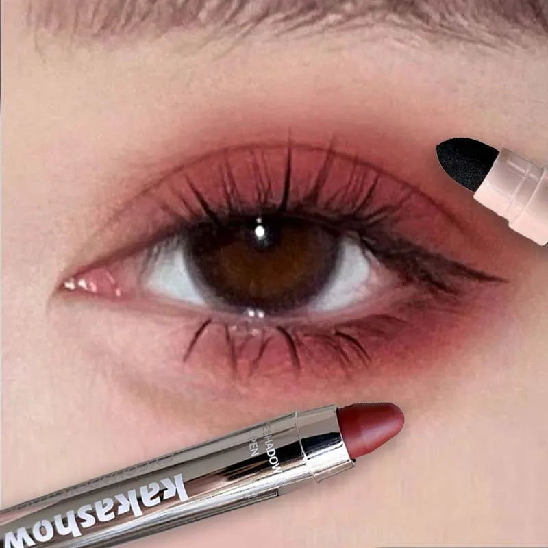 Velvet Wine Red Eyeshadow Stick Dual-ended Matte Pearlescent