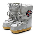 2024 Winter Snow Boots Women Ski Fluffy Hairy Lace Up Middle Calf Zpaxo Silver 41-42(Insole26cm) China Mainland