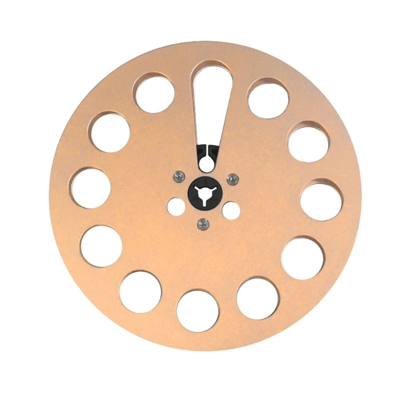 652F 7" Empty Tape Reel Crafted from Aluminum 11 Holes for Auditory Enthusiasts Zpaxo
