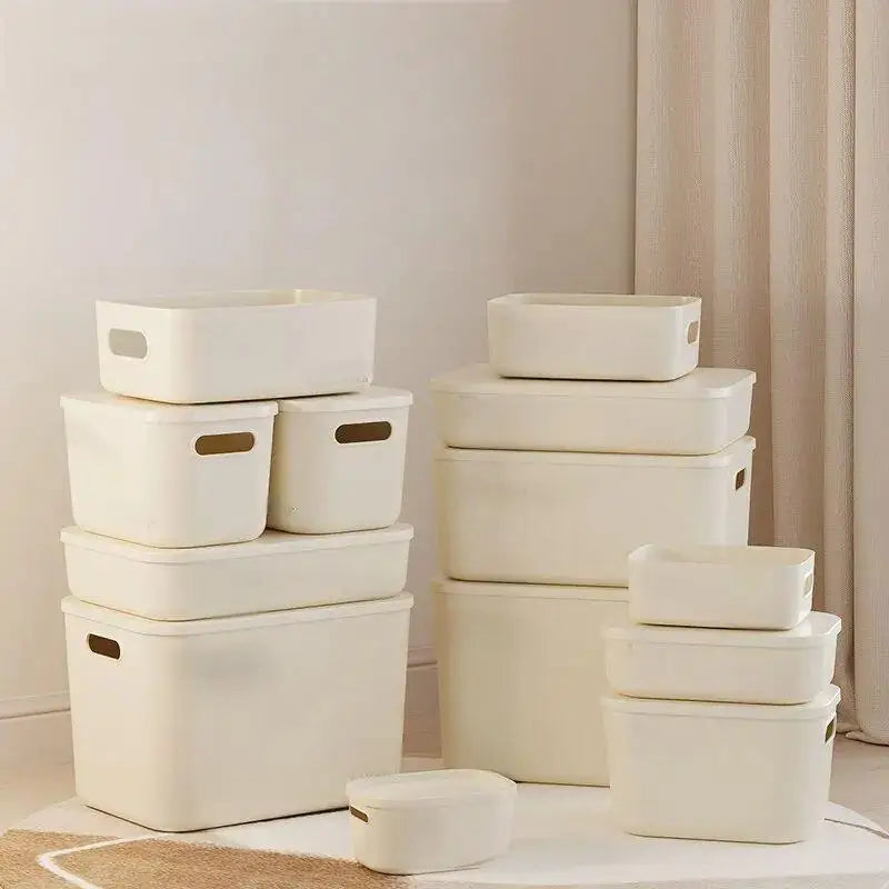 Ins Storage Box Lid Dustproof Cosmetics Clothing Grocery Bedroom