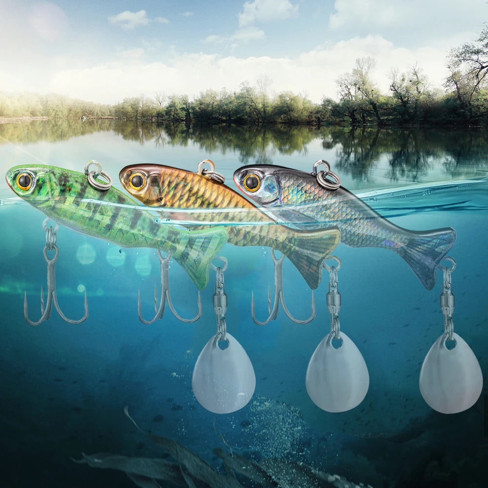 Metal Vib Fishing Lure 23g Hard Bait with Sharp Treble Hooks Fishing Bait Bass Pike Carp Sea Fishing Lure Zpaxo