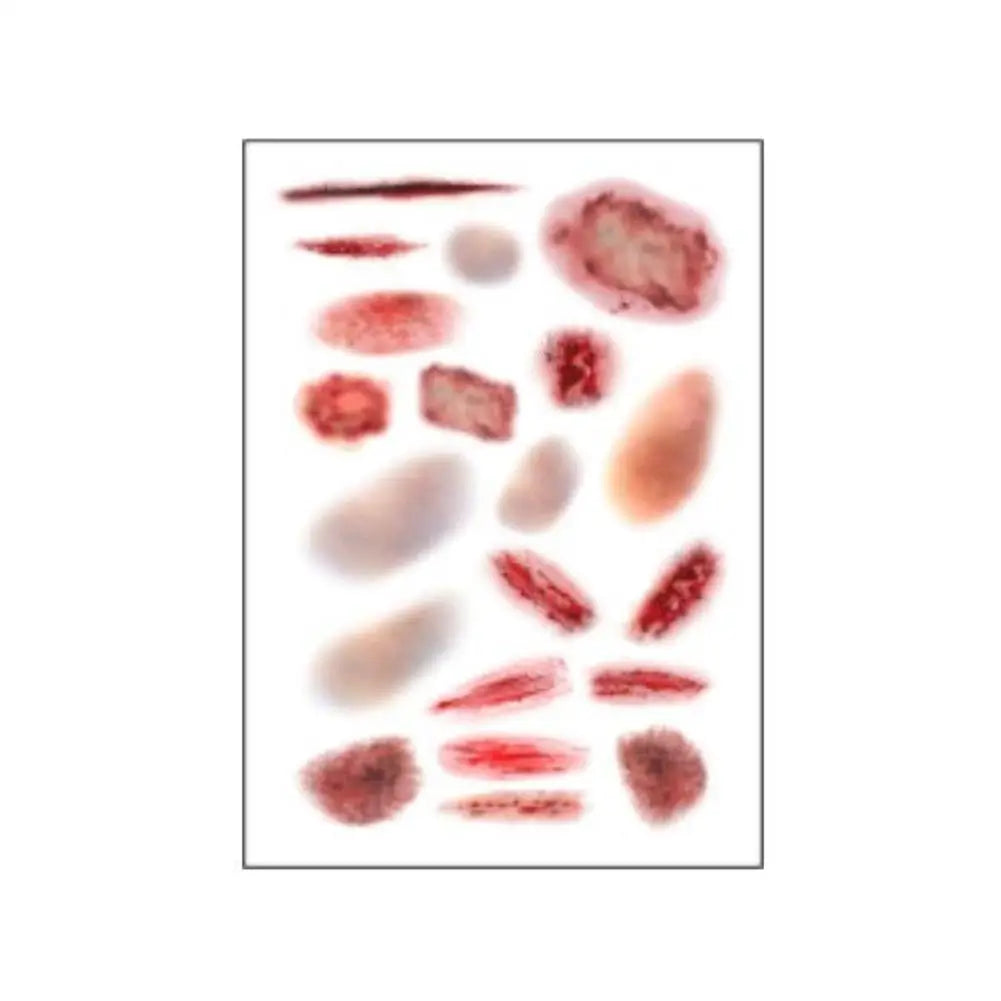 Halloween Wound Scar Temporary Tattoo Stickers – Fake Blood Temporary Tattoo Stickers Zpaxo D