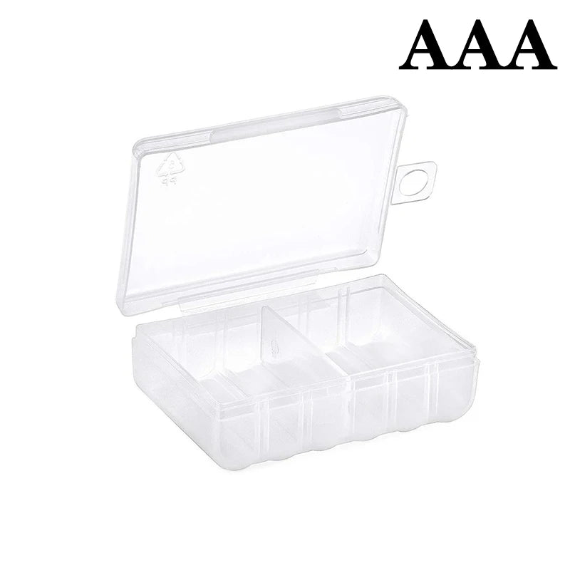 CM6-Compartment Transparent Battery Storage Case Durable Hard-plastic Zpaxo AAA