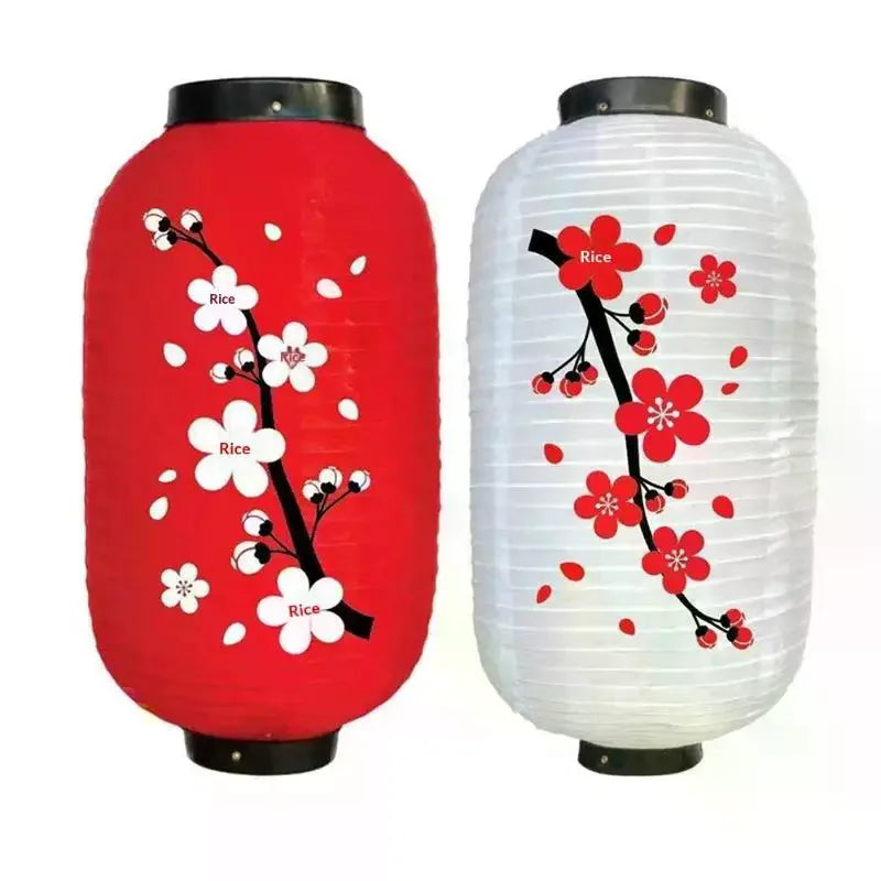 Chinese Japanese Long Shaped Cloth Home Party Hanging Lampion Zpaxo