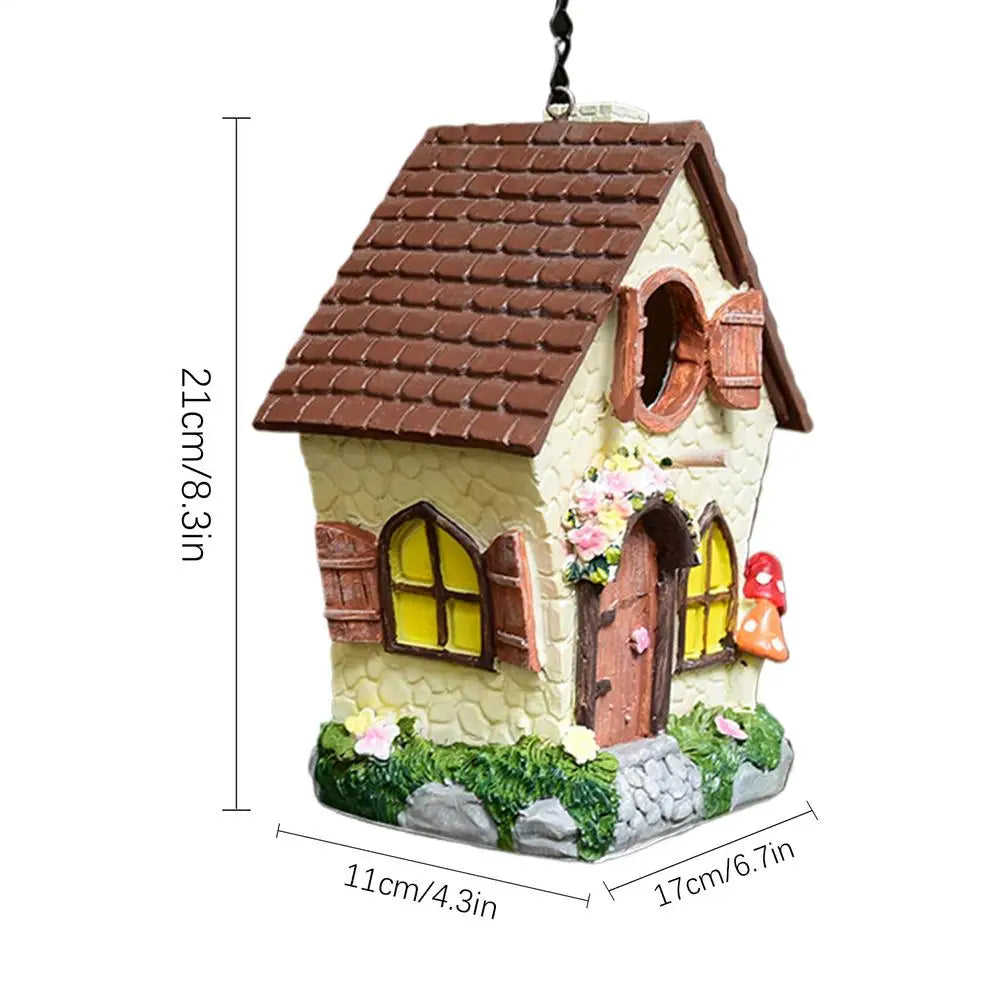 Outdoor Bird House Windproof Resin Ornament Chain Waterproof Hand