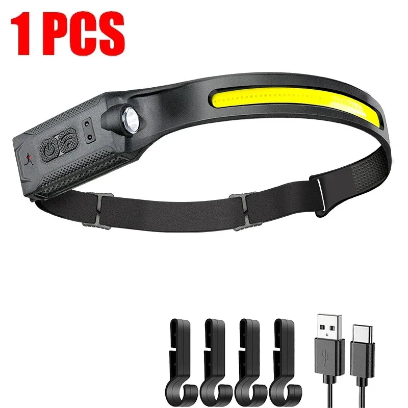 KDULIT Rechargeable LED Headlamp – 5 Modes, 350+ Lumens