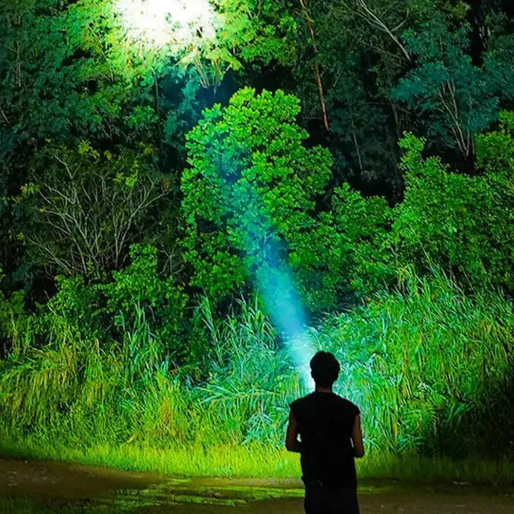 800LM LED Tactical Flashlight – USB Rechargeable, Zoomable Torch