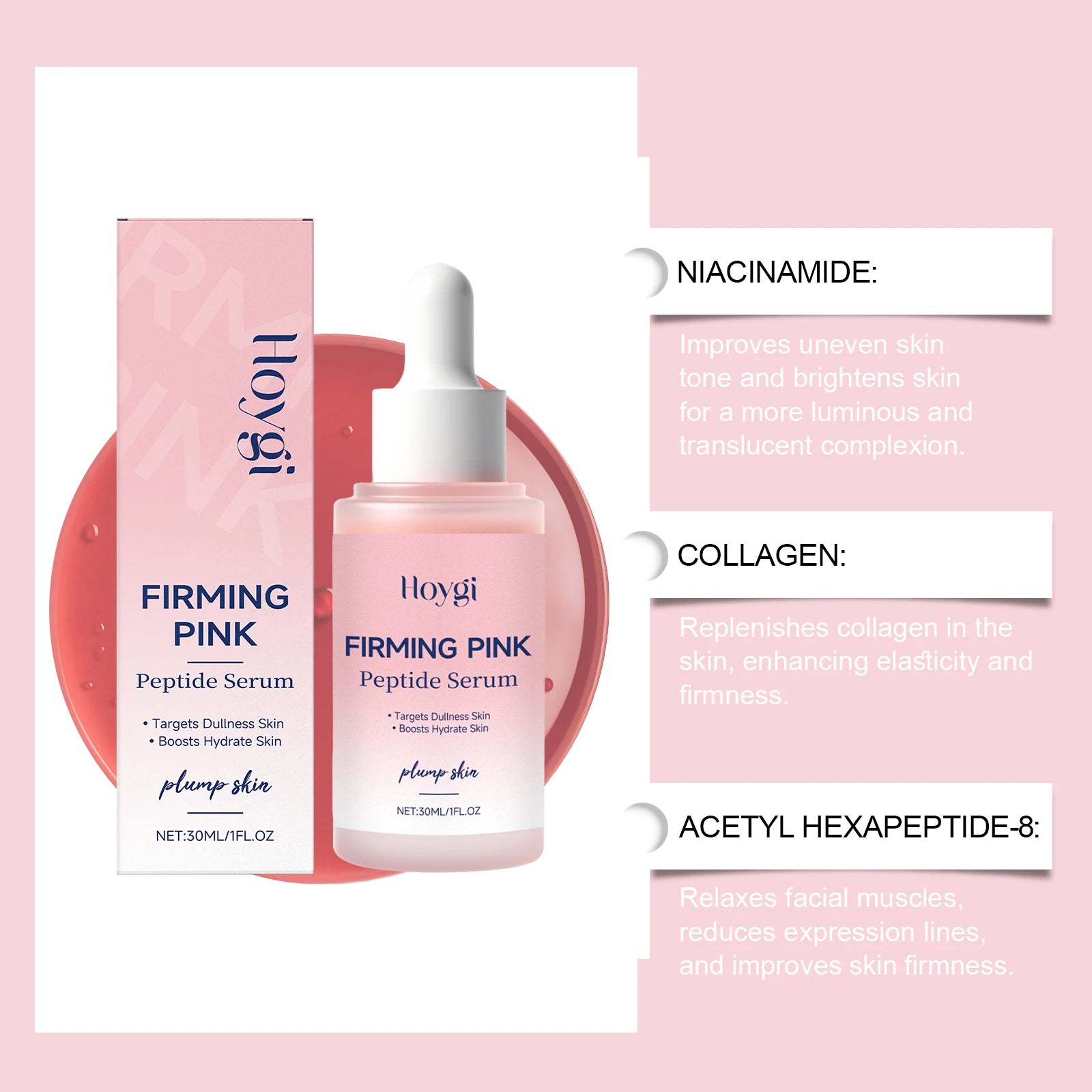 Facial serum gently nourishing hydrating & moisturizing brightening skin tone fading fine lines skin care serum Zpaxo