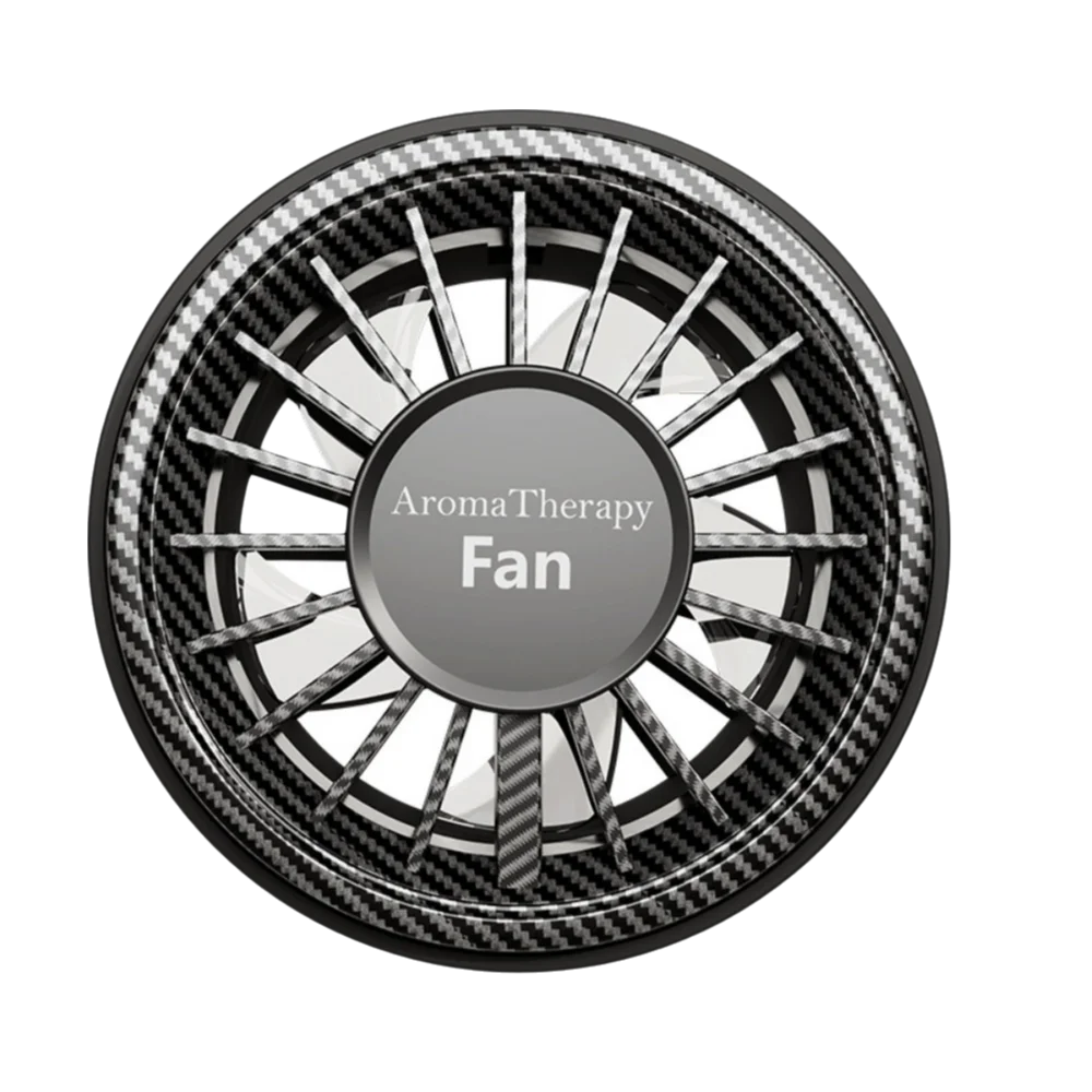1 Car Atmosphere Fan USB Stereoscopic Rotation Outlet LED Light 3 Zpaxo Black