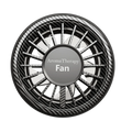 1 Car Atmosphere Fan USB Stereoscopic Rotation Outlet LED Light 3 Zpaxo Black