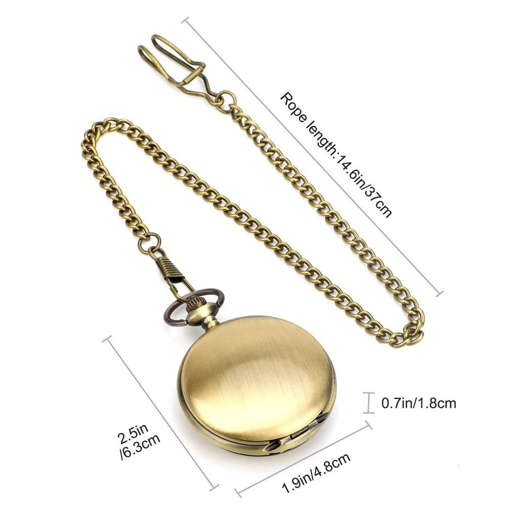 Antique Steampunk Vintage Roman Numerals Mechanical Pocket Watch