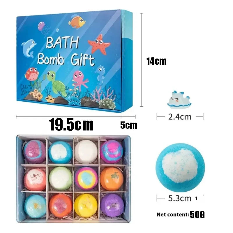 Kids Ocean-themed Bath Salts 12 Surprise Toys Organic Safe Bubble