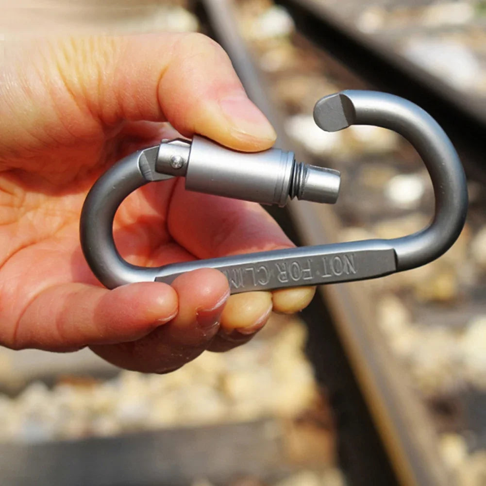 6x Aluminum Alloy Backpack Carabiner Keychain Outdoor Camping Hiking
