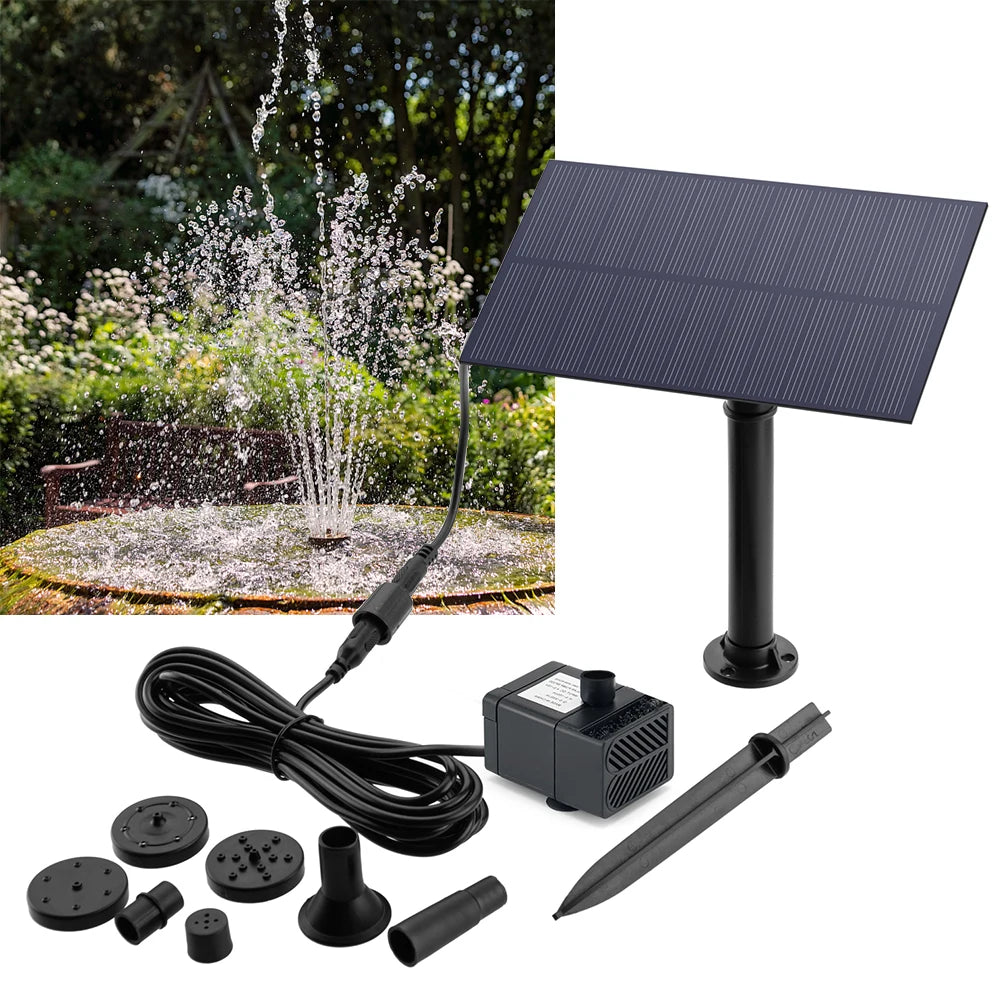 5W 5V Solar Water Pump Garden Decoration Stake Panel Fountain Zpaxo