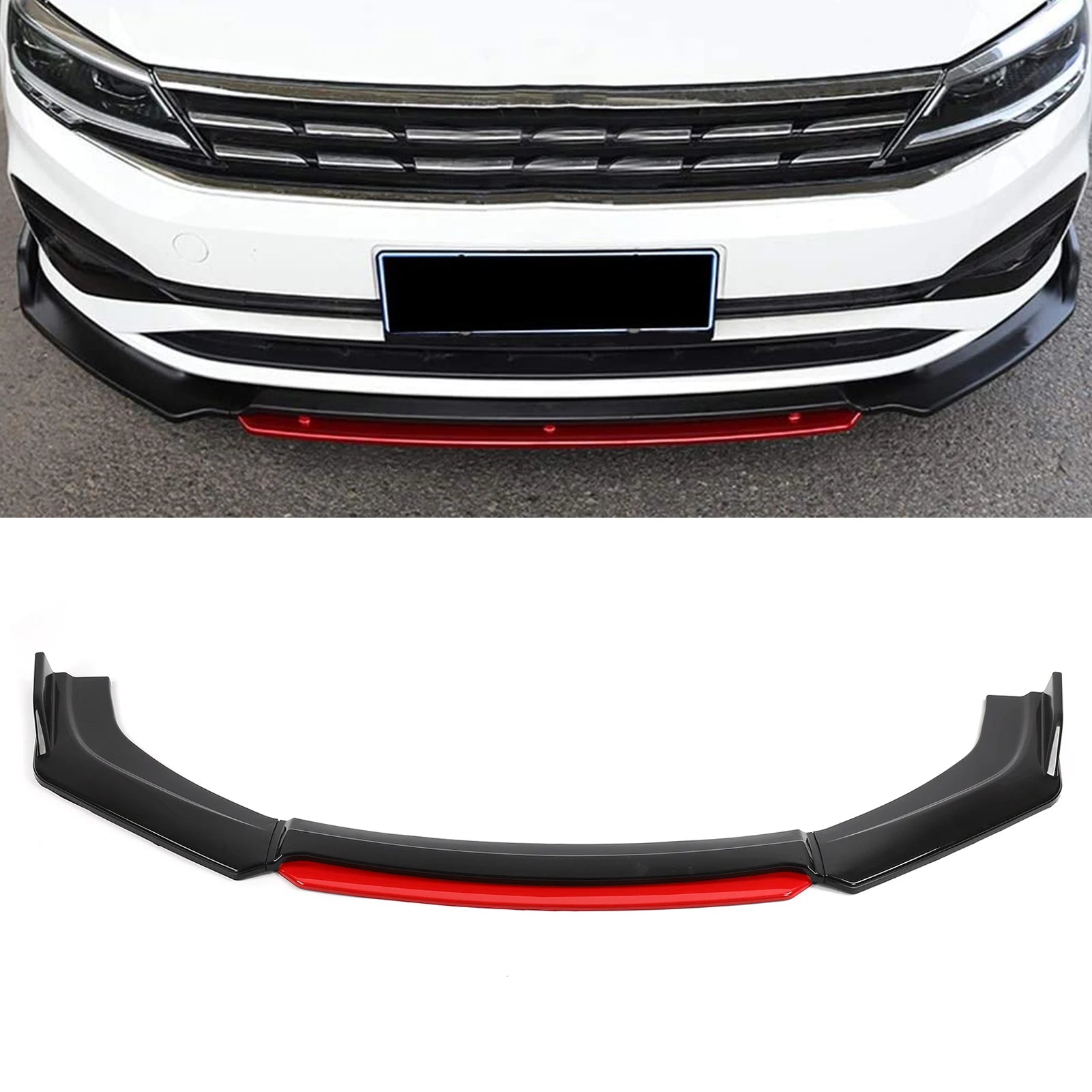 Universal Front Bumper Lip Spoiler Chin Body Protection PP Auto Car