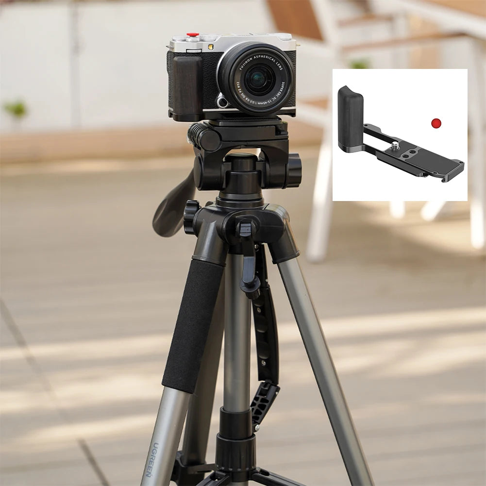 Wooden Camera Hand Grip Aluminum Base L Board L-shape Mount Plate