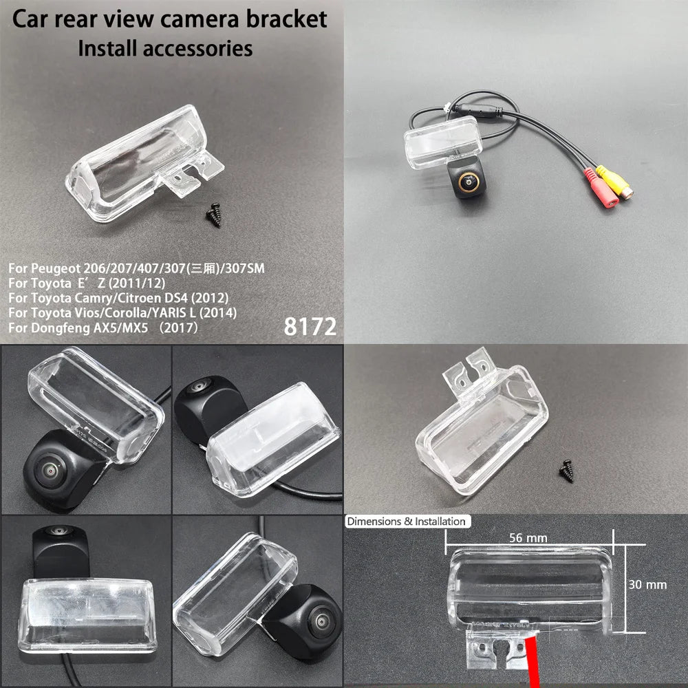 170 AHD1080P CVBS Backup Camera Reverse Rear View Peugeot 206 207 307