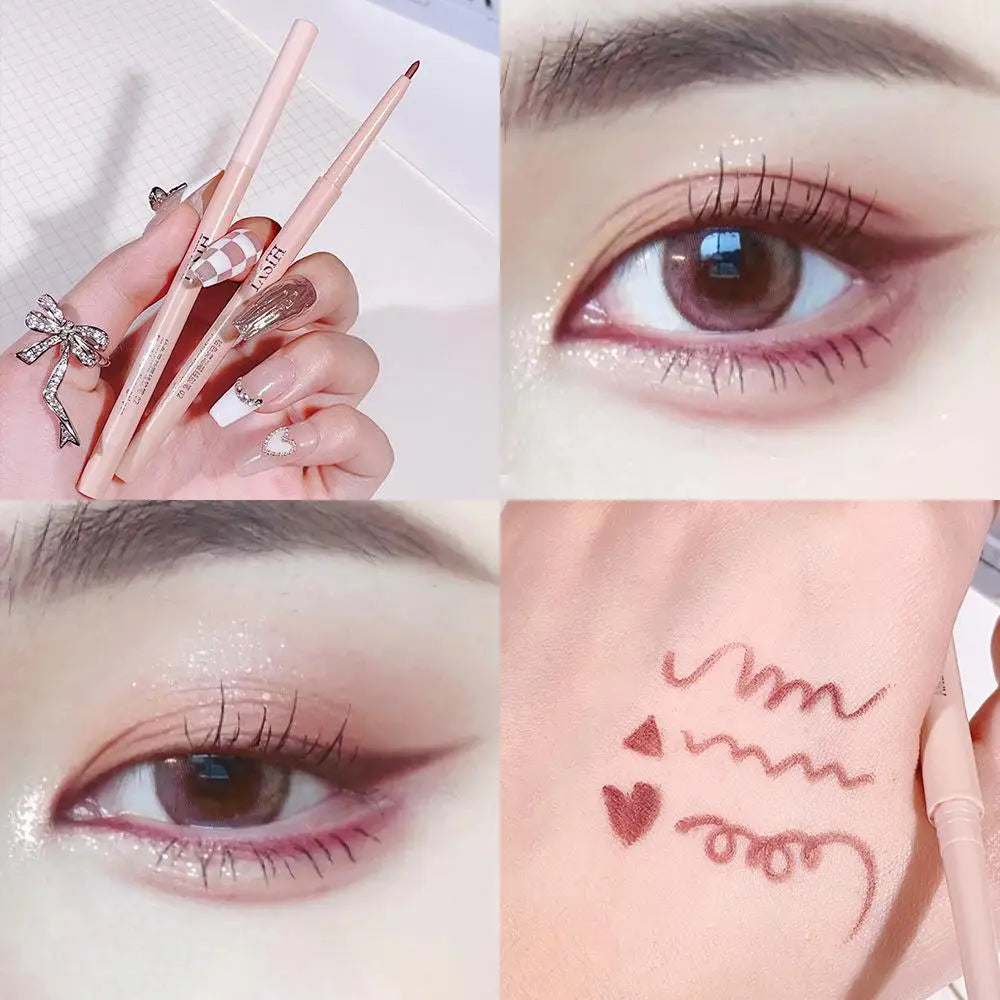 Ultra-thin Matte Red Brown Eyeliner Gel Pencil Long Lasting Quick Dry