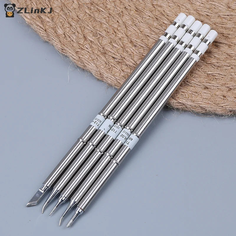 ▶1pcs T12-BC2 T12-J02 T12-JL02 T12-KR T12-ILS Soldering Iron Tips For Soldering Rework Station 110V - 220V 150mm Zpaxo