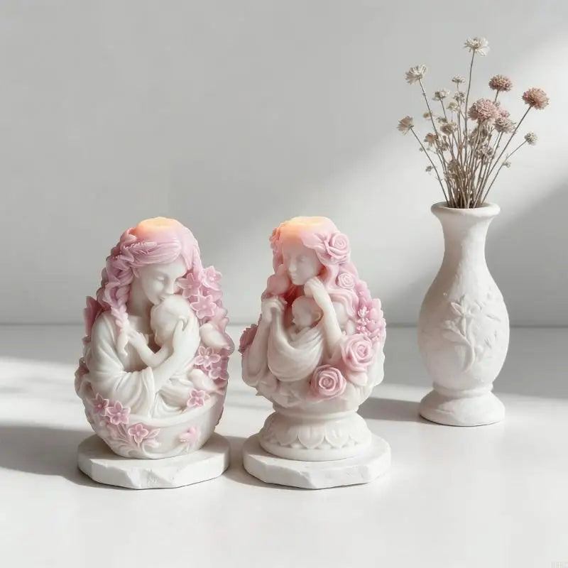 Soft Silicone Mother Baby Art Mould Craft Home Decoration