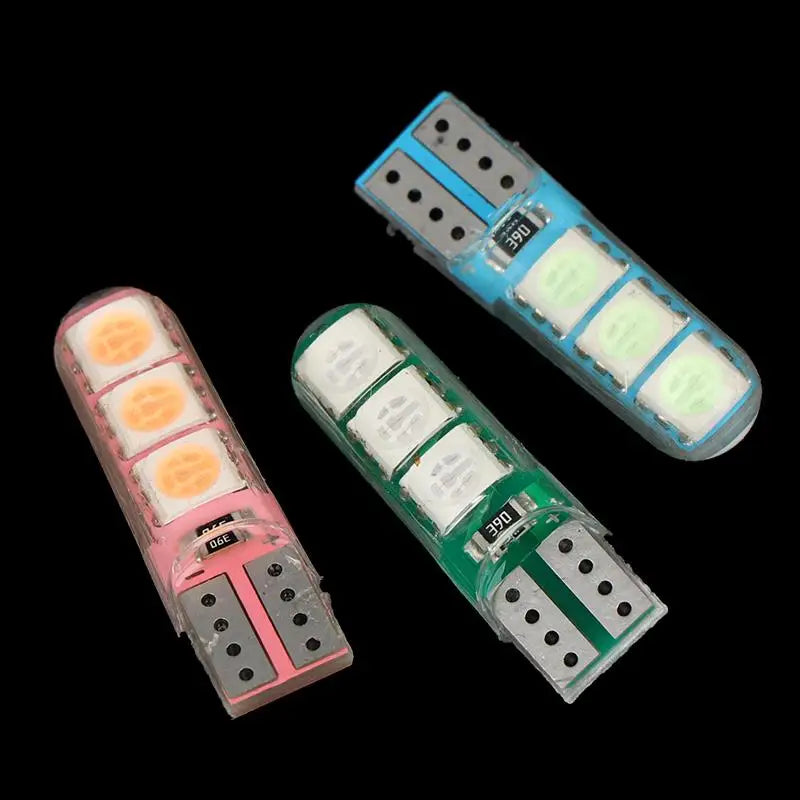 W5W T10 5050 6SMD LED Bulbs – Silicone Car Lights 10/20/30pk