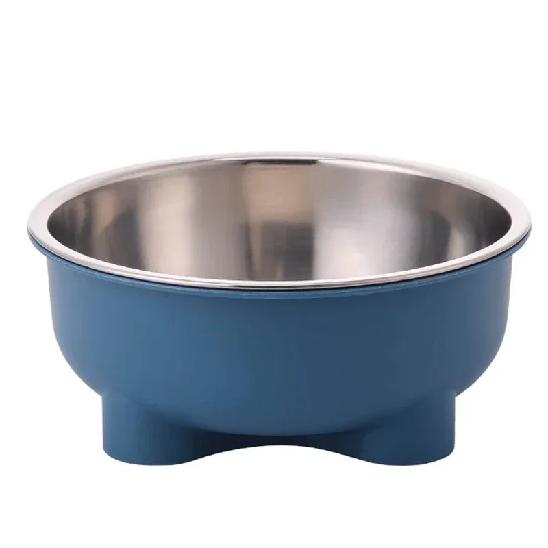 A Stainless Steel Pet Dog Bowl Anti Slip Four-Legged Solid Color Dog Bowl and Cat Bowl Easy To Clean for Indoor and Outdoor Use Zpaxo