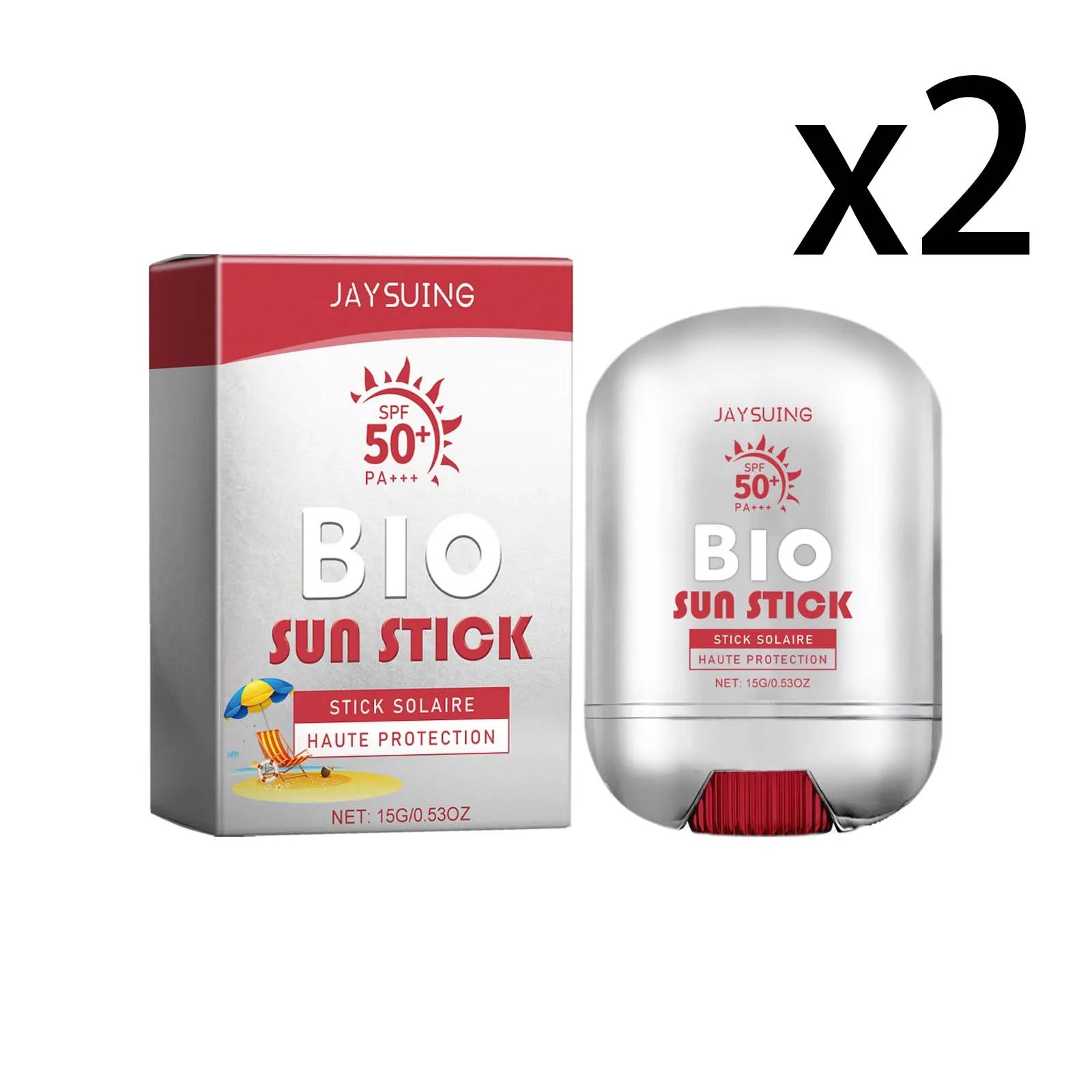 Jaysuing SPF 50+ UV Sunscreen Stick – Brighten & Protect Sunscreen Stick Zpaxo 2x15g 15g