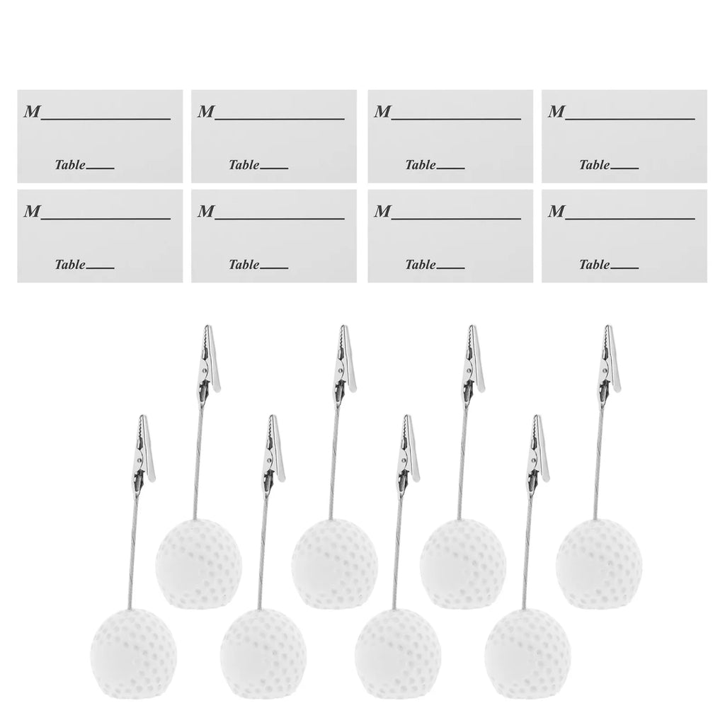 Golf Ball Name Card Holders Premium Table Place Clips Photo Stand